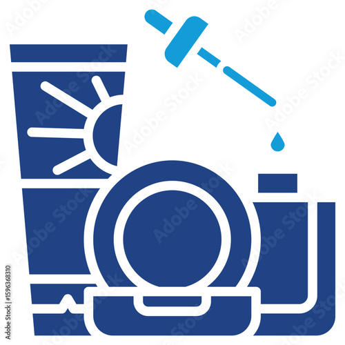 Cosmetics glyph color icon