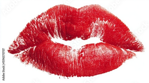 red lipstick kiss