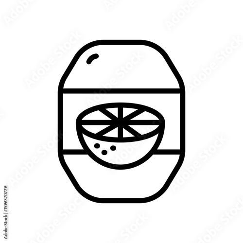 Handmade soap outline icon. A bar of homemade lemon soap. Spa beauty. Vector isolated illustration of cosmetic hygiene product.
