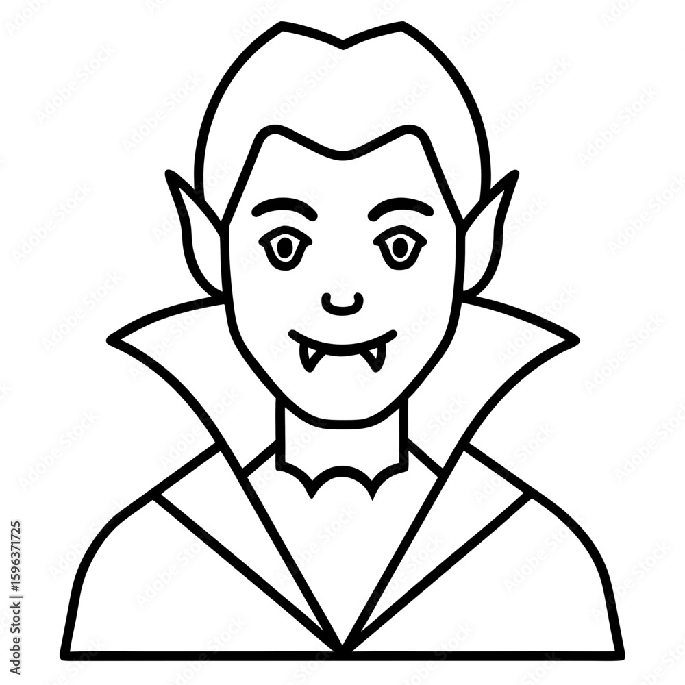 Vampire icon line art vector illustration Vampire icon line art vector illustration