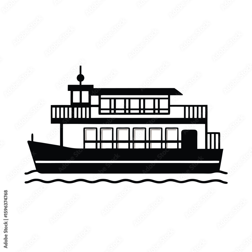 Obraz premium River Ferry on the Brahmaputra