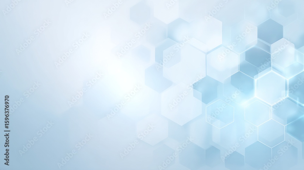Obraz premium Light blue abstract hexagon background