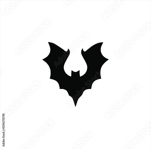 Bat Animal Silhouette – Flying Mammal Graphic on Transparent Background for Halloween and Nature Themes
