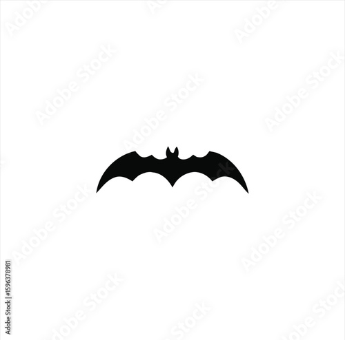 Bat Animal Silhouette – Flying Mammal Graphic on Transparent Background for Halloween and Nature Themes
