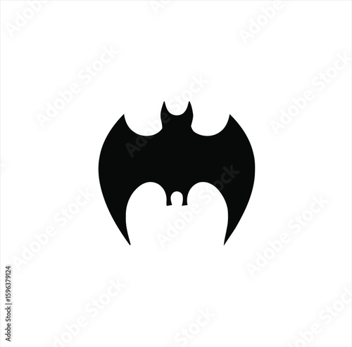 Bat Animal Silhouette – Flying Mammal Graphic on Transparent Background for Halloween and Nature Themes
