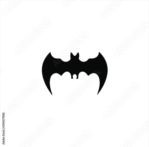 Bat Animal Silhouette – Flying Mammal Graphic on Transparent Background for Halloween and Nature Themes
