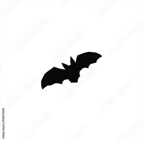 Bat Animal Silhouette – Flying Mammal Graphic on Transparent Background for Halloween and Nature Themes
