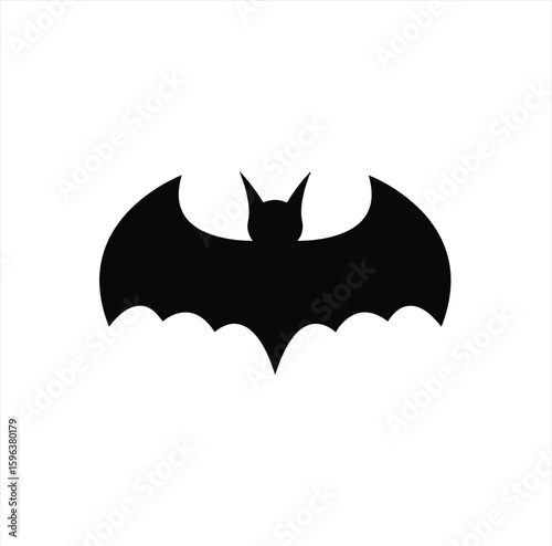 Bat Animal Silhouette – Flying Mammal Graphic on Transparent Background for Halloween and Nature Themes
