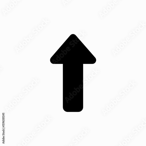 Up arrow icon (filled) – navigation symbol for ascending or scrolling up