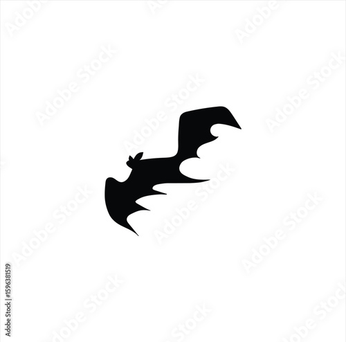 Bat Animal Silhouette – Flying Mammal Graphic on Transparent Background for Halloween and Nature Themes

