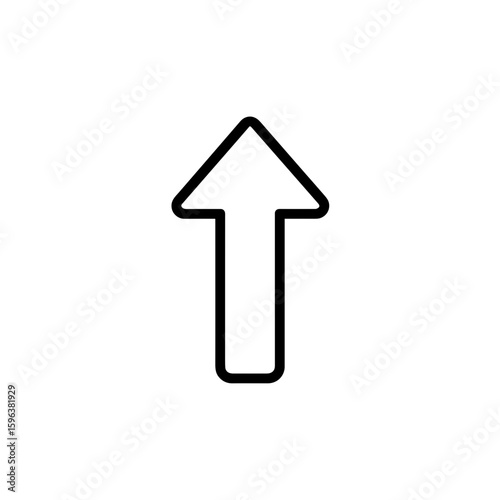 Up arrow icon (outline) – navigation symbol for ascending or scrolling up