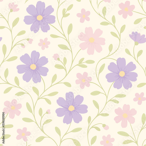 Wallpaper Mural seamless floral background Torontodigital.ca