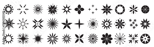 Y2k abstract shapes and figures.