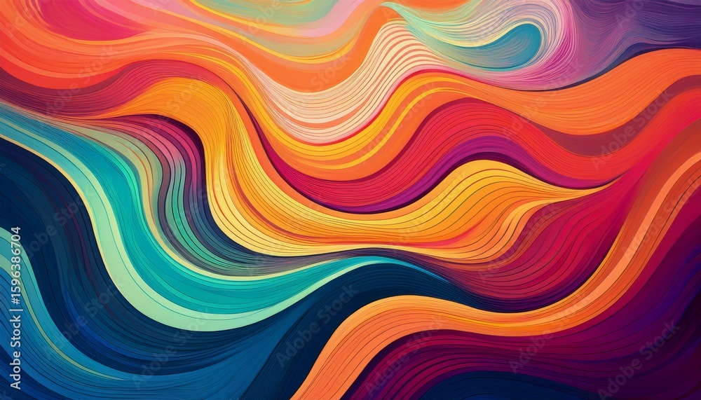Obraz premium abstract wavy colorful background