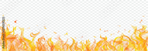 translucent orange fire flames sparks transparent background used light illustrations transparency