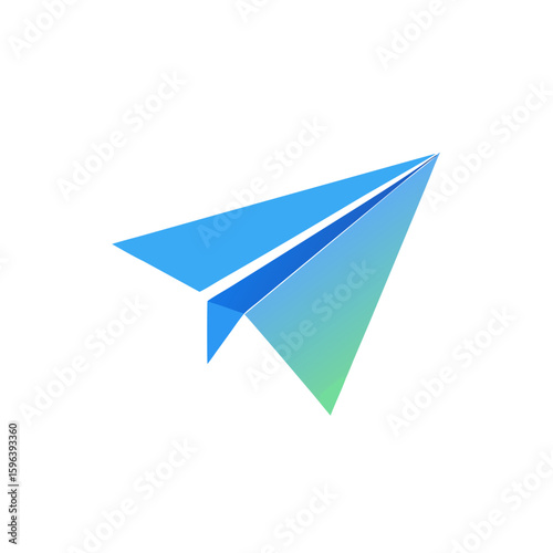paper plane isolated on white background