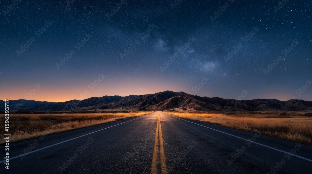 Naklejka premium road to the sky