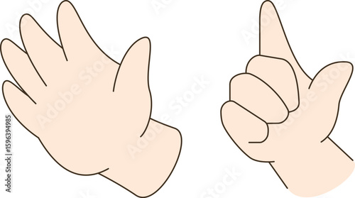 Cartoon Fatty Hand Illustration
