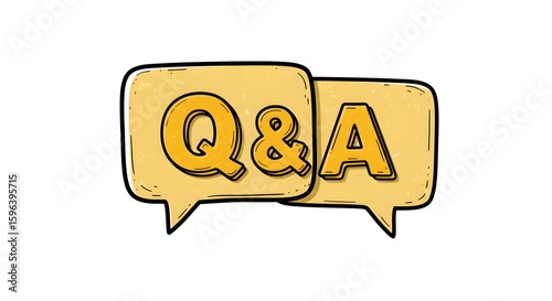 Wallpaper Mural Q&A Concept Illustration - Question and Answer Speech Bubbles Torontodigital.ca