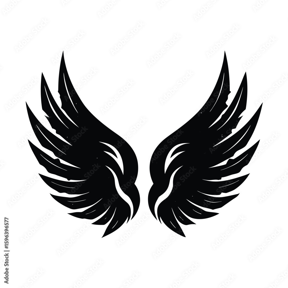 Obraz premium Abstract Wings with Soft Tea Feathering