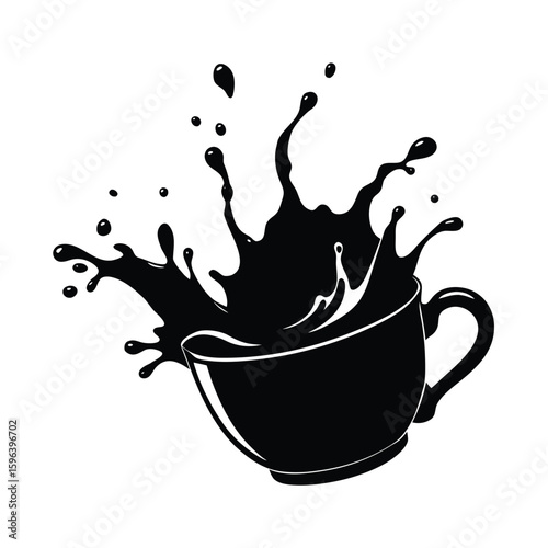 Colliding Green Tea Splashes