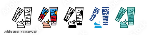 Sunscreen multiple icon
