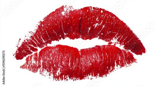 red lipstick kiss