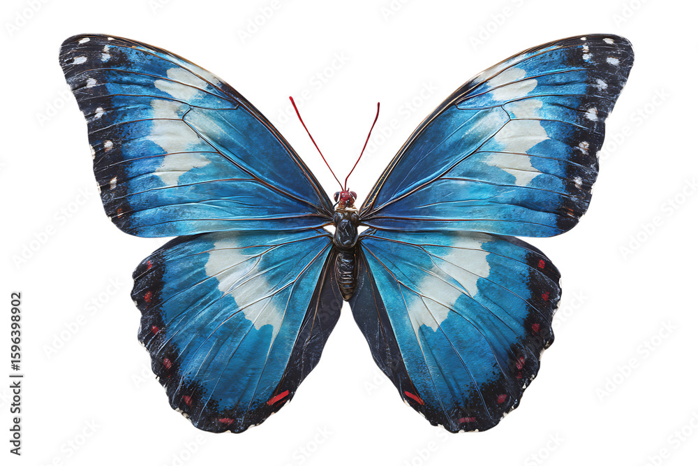 Fototapeta premium Vibrant Blue Morpho Butterfly
