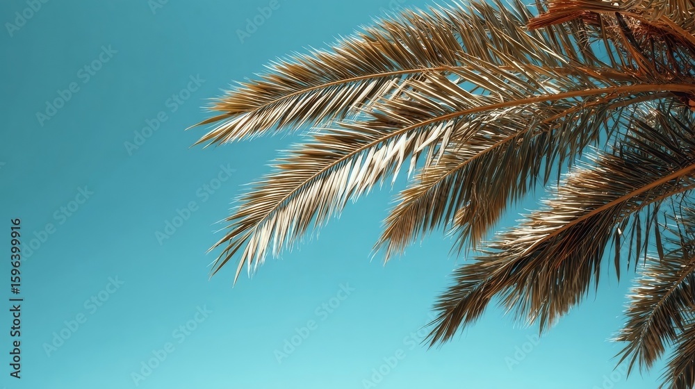 Fototapeta premium palm tree on blue sky