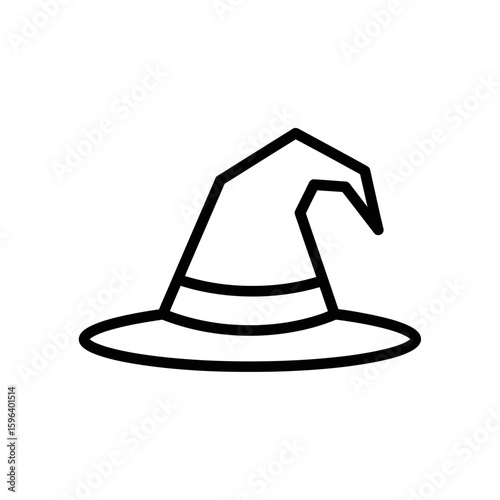 Witch hat icon for Halloween celebrations