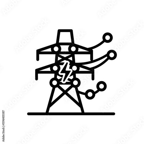 Internet of Things (IoT) icon representing connectivity and energy