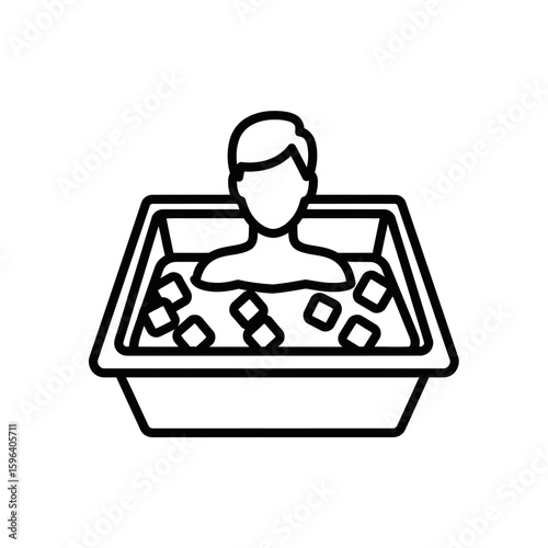 Person relaxing in ice bath for longevity and biohacking
