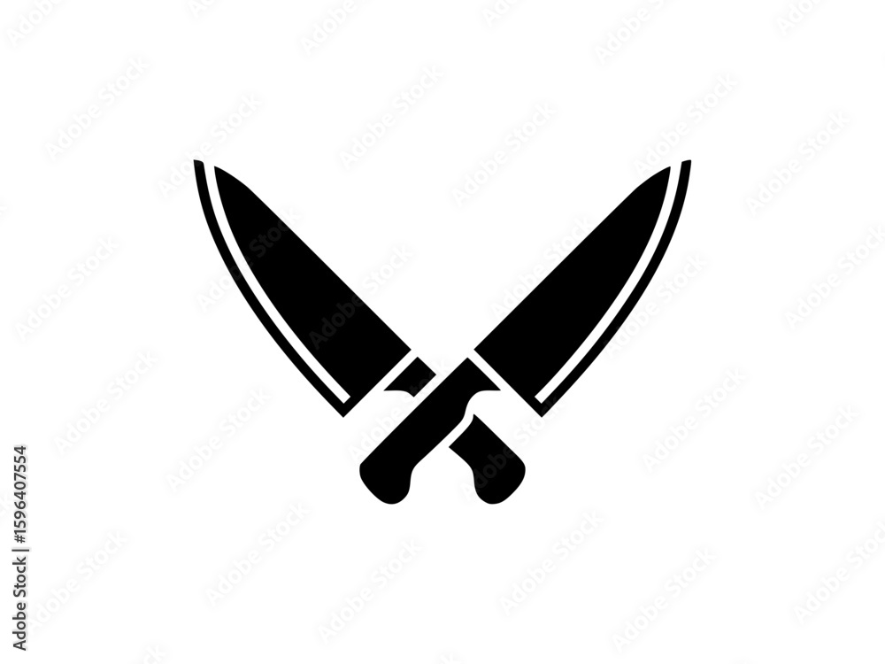 Obraz premium Crossed knives icon