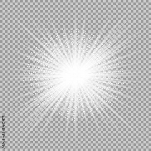 Sparks sparkle with a special light effect. Vector glitters on a transparent background. Glittering particles of fairy dust.	
