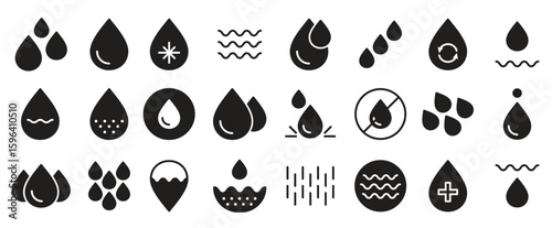water collection drop wave rain symbol