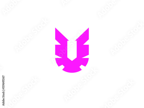 modern U logo with wings idea