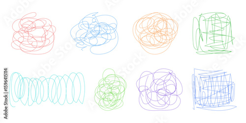 手描き　ぐちゃぐちゃ　ラフ　落書き　線