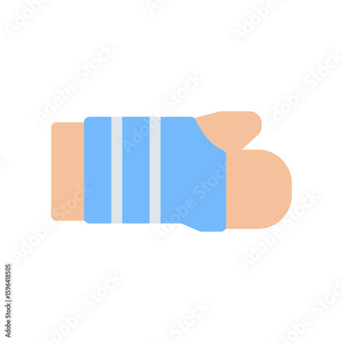 hand wrist simple flat icon illustration