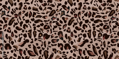Leopard Print Pattern, stylized Seamless Abstract Animal Skin Background. Vector seamless background with leopard fur spots. Stylish print for textiles, fashion,decor and design projects