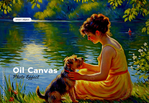Oil Canvas Painted Art Photo Effect