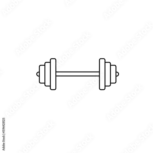 Barbell icon on transparent background