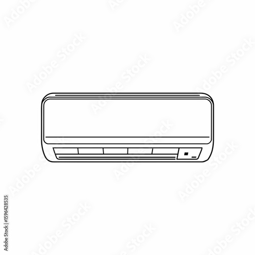 Air conditioning unit in minimalist style with simple design  