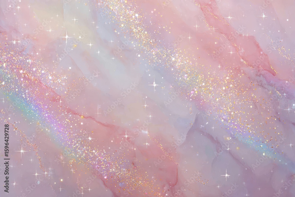 Fototapeta premium Pink and white marble with glitter abstract background for graphic design templates