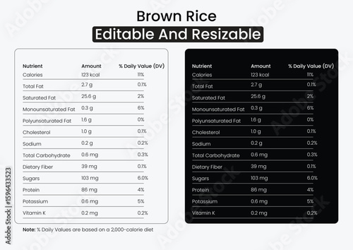brown rice Nutrition Facts,  Nutrition Facts, Supplement Facts, Nutrition Facts Label, 
Nutrition Label