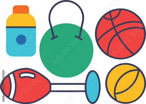 sports gear for gym class icon