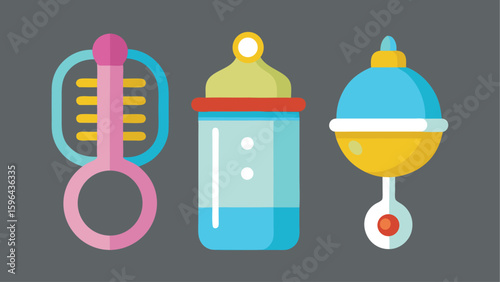 Baby pacifier vector illustration icon symbol design medical concept sign set