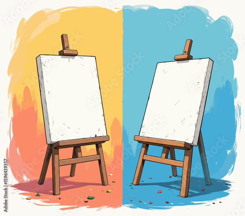 Blank Canvases in Sunrise and Sunset