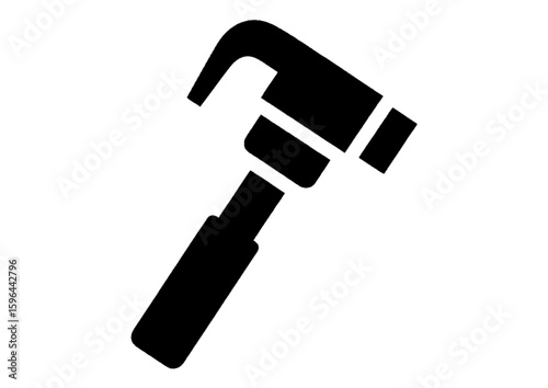 Black silhouette of a hammer tool