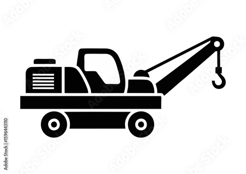 Black silhouette of a sewing machine on a white background
