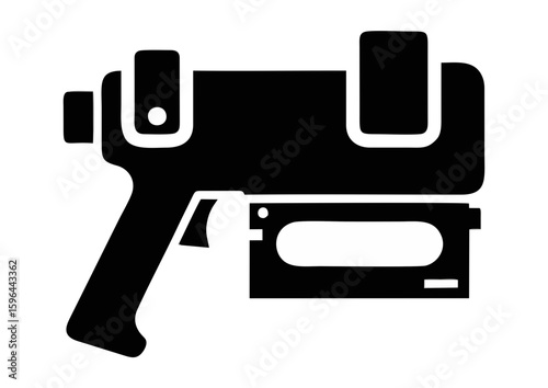 Black silhouette of a power drill
